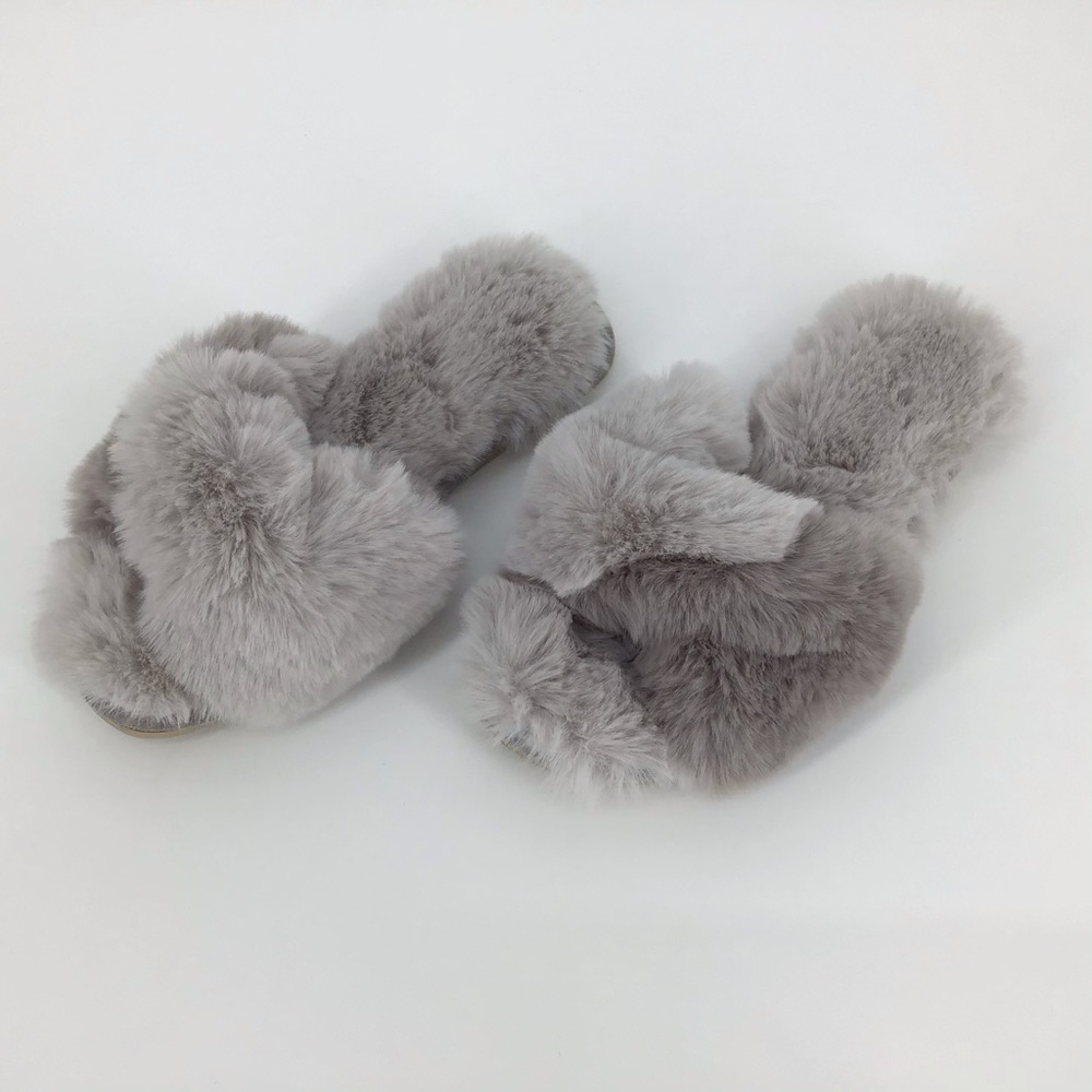 totes Toasties Faux Fur Slide Slippers, Med (7-8)
